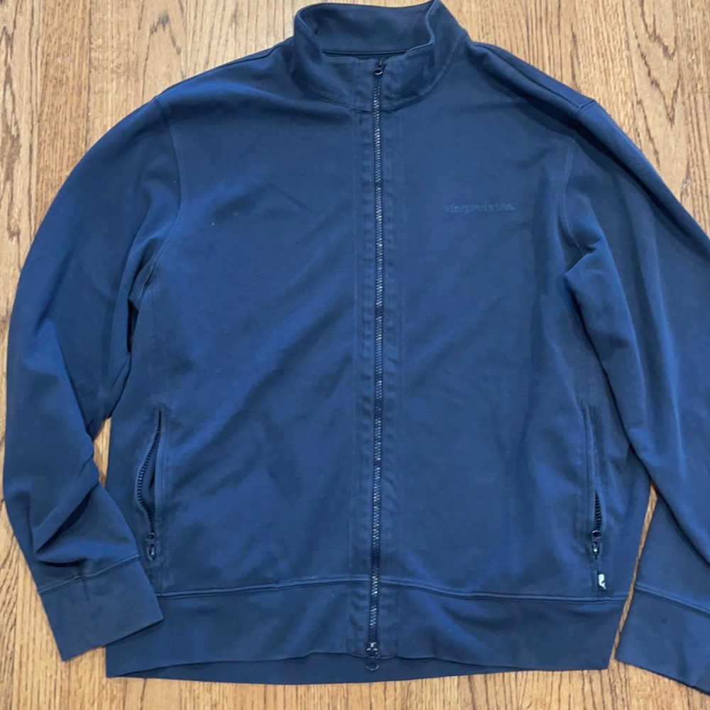 Vineyard Vines navy zip up sweater